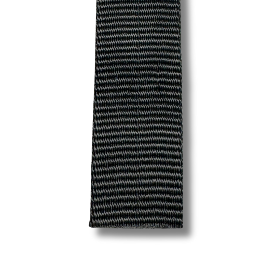 Sangle tubulaire 1" jaune ou noir au mètre