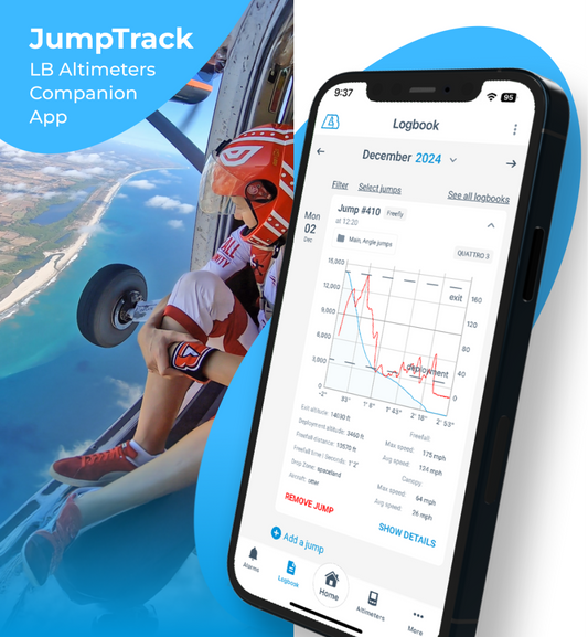 JumpTrack : L'application de parachutisme nouvelle génération signée LB Altimeters