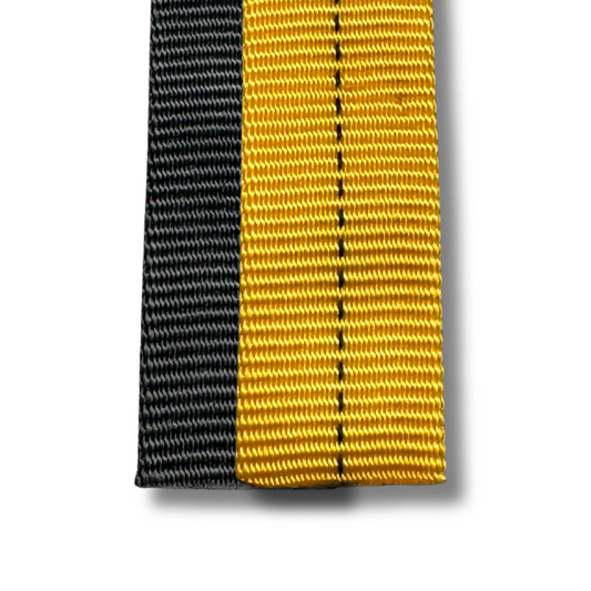 Sangle tubulaire 1" jaune ou noir au mètre